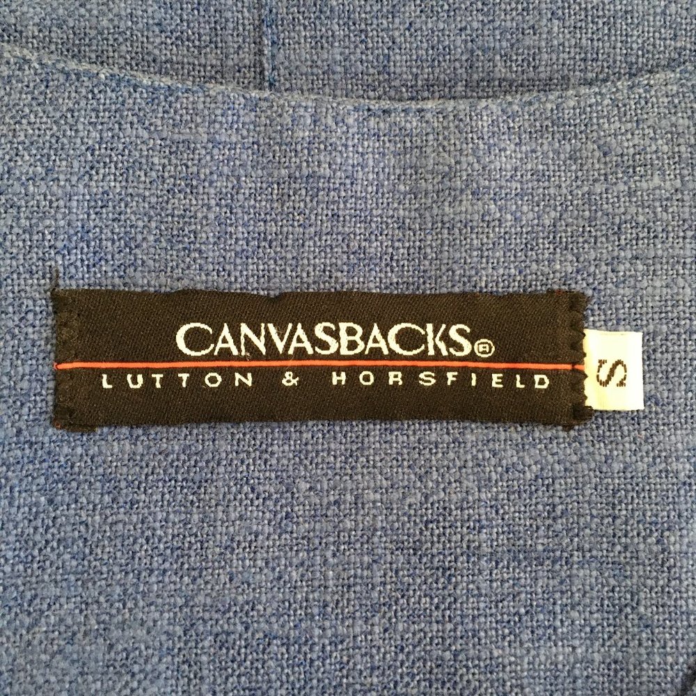 Canvasbacks Blue Patchwork Art Tapestry Jacket - image 7